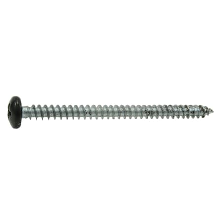 Midwest Fastener Sheet Metal Screw, #10 x 2-1/2 in, Painted Steel Pan Head Phillips Drive, 12 PK 37875